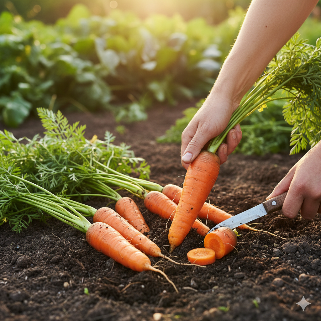 Illustration of a bunch of carrots